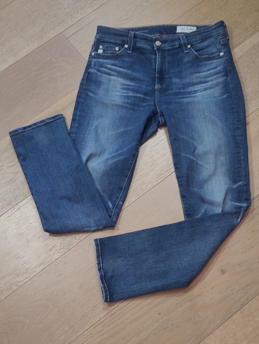 AG Adriano Goldschmied Jeans Women's sz 28R Mari High Rise Slim Straight Denim